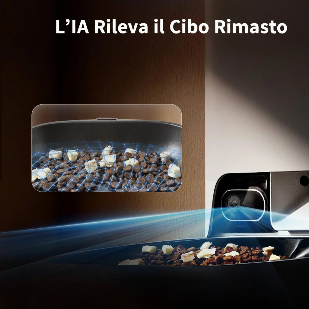 Distributore Smart "Dual-Food" con Telecamera IA|ZampaTech